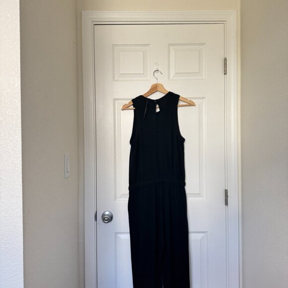 ☀️ NEW LULUS Lounge in Love Black Sleeveless Lounge Jumpsuit Small Soft Jogger - Picture 6 of 10